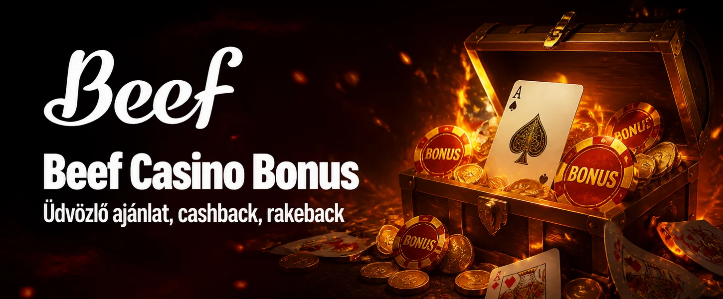 Beef Casino bonus ajánlat - üdvözlő bónusz, cashback és rakeback